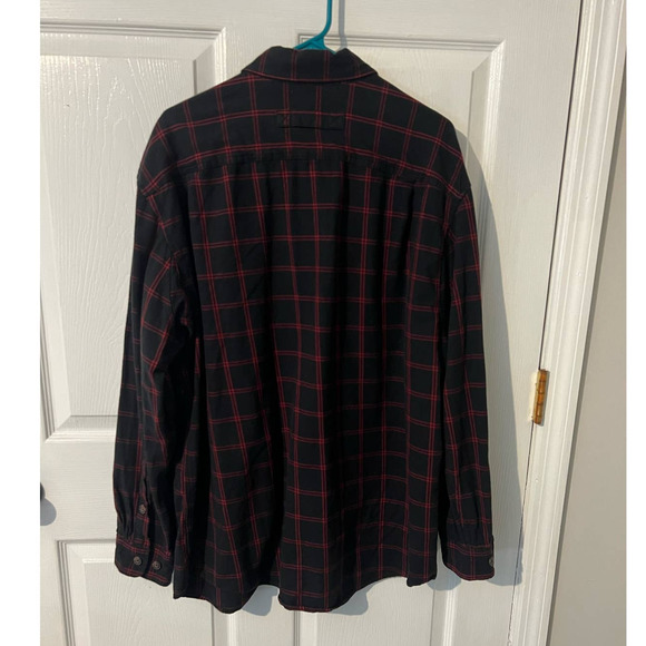 DULUTH TRADING Men Flannel Long Sleeve Button Front 100% Cotton Size Large Shirt - Picture 2 of 7